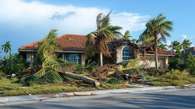 Hurricane damage to a Florida property